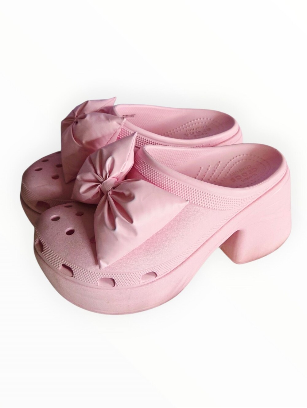 Crocs Siren Pink Platform Clog Heels 9